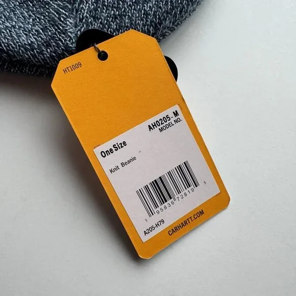 Carhartt Acrylic Beanie Knit Hat A205-H79 NIGHT BLUE ALPINE BLUE MARL New - Picture 4 of 4